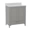 Flash Furniture Haven 30 Inch Bathroom Vanity w/Sink, Storage Cabinet w/Soft Close Doors and Bottom Drawer, Gray FS-BN-4-30-KD-GY-GG - alternate 9